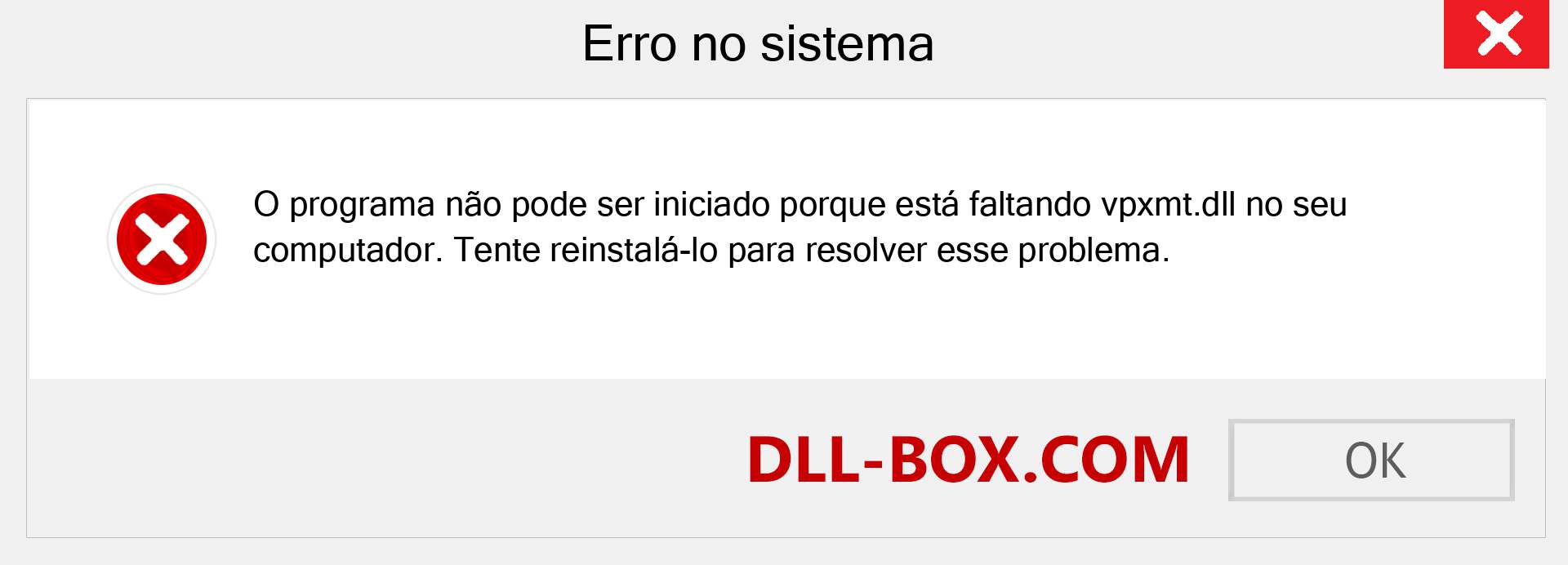 Arquivo vpxmt.dll ausente ?. Download para Windows 7, 8, 10 - Correção de erro ausente vpxmt dll no Windows, fotos, imagens